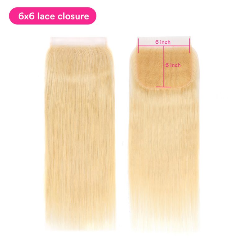 #613 Transparent Lace Closure Virgin Hair Natural Straight Lace Frontal Closure - 图片 6